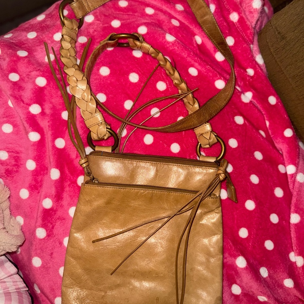 Hobo International Stylish Tan Genuine Leather Crossbody Bag